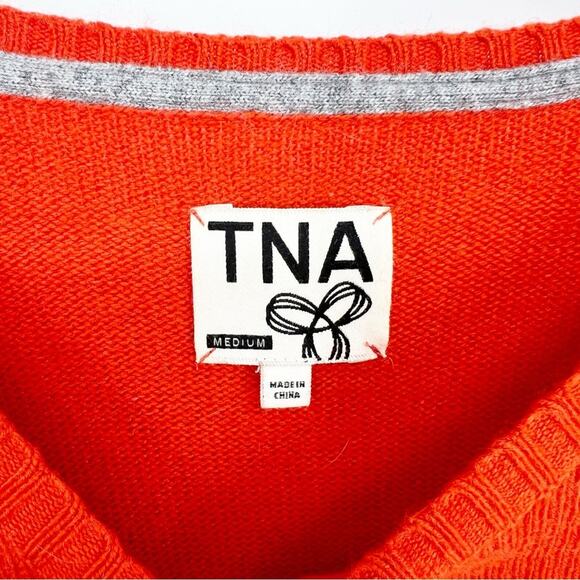 Aritzia TNA Angora Blend Sweater M Orange - Picture 6 of 7